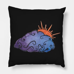 Watercolor Storm Cloud Pillow