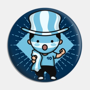 Cute Uruguay Football Fan // Kawaii Cute Uruguayan Soccer Supporter Pin