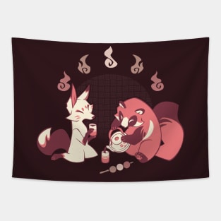 Tanukitsu tea time in mocha flavor Tapestry