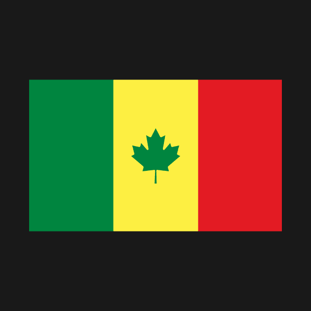 Senegal / Canada Flag Mashup by phneep