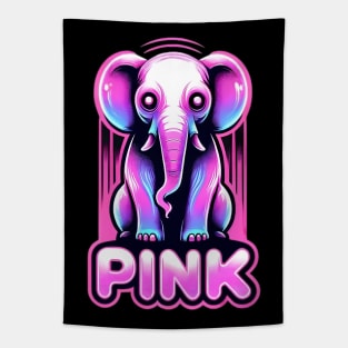 Psychedelic Pink Elephant Tee Tapestry