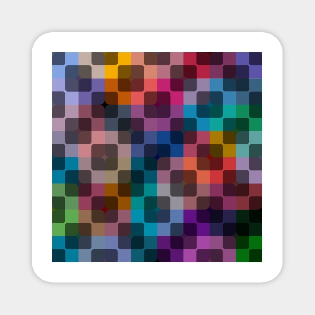 Colorful squares Magnet by bobdijkers