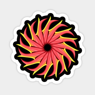 Red mandala Magnet