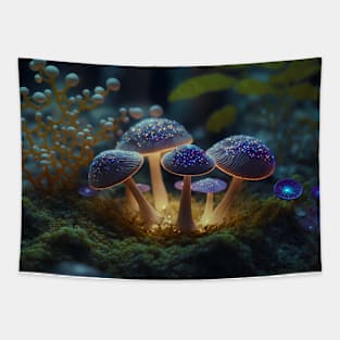 Glowing mushrooms 2 Tapestry