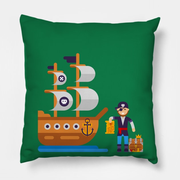 Pirate ship Pillow by adeeb0