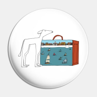 Suitcase with Dog Pin