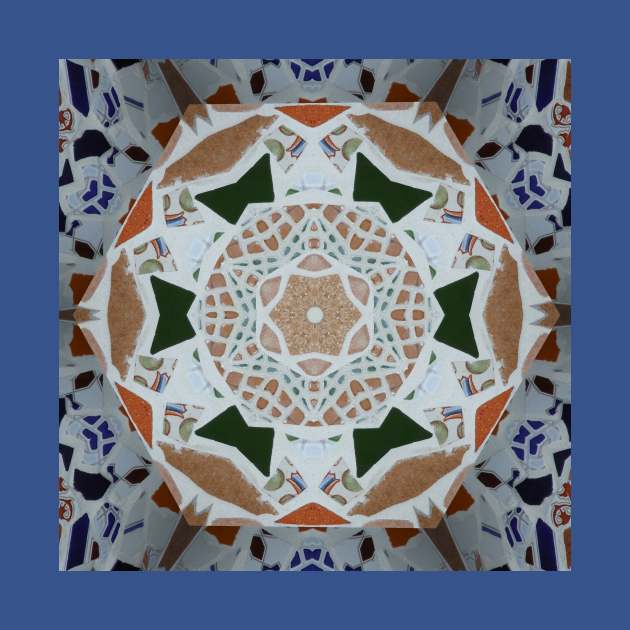 Tile Fragments Mandala by Gilded Age