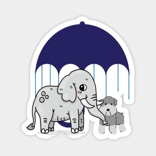 elephant and dog Magnet