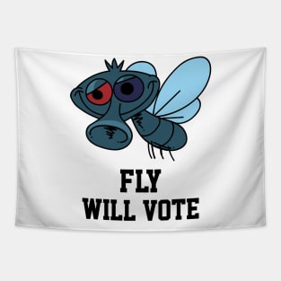 Fly Will Vote - Fly On Head Mike Pence Tapestry