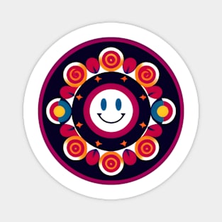 Meditation Smiley Face Magnet