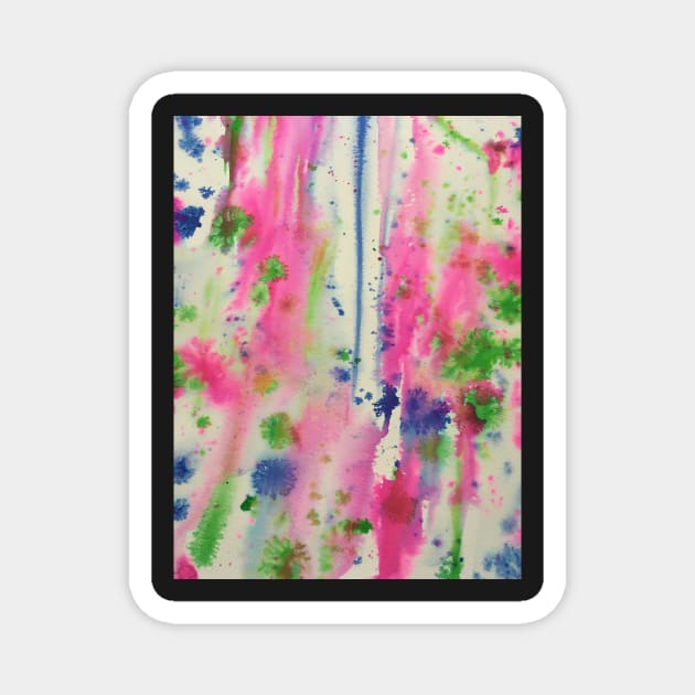 Colorful Ink Bleed Magnet by artmarieso