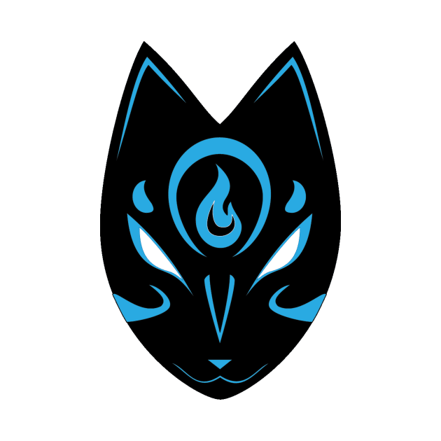 Cold Fire Fox mask by KuroiKitsune