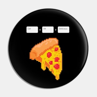 Ctrl + Alt + Delicious Pizza pixel art Pin