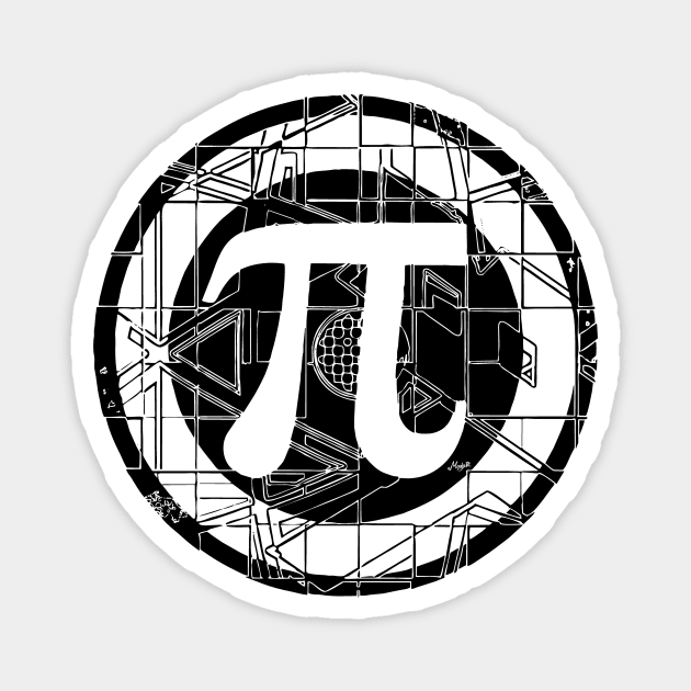 Pi Day Symbol Irrational Round B Magnet by Mudge