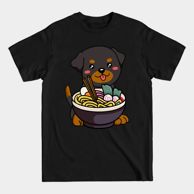 Disover Ramen Lover Anime Rottweiler Dog - Ramen Lover - T-Shirt