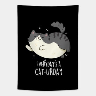 Everyday's A Caturday Cute Saturday Cat Pun Tapestry