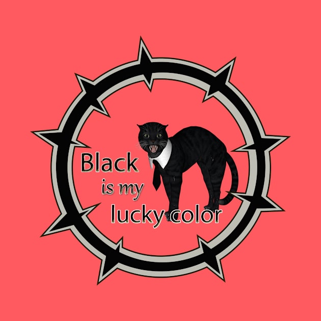 Funny cat, black ist my lucky color by Nicky2342