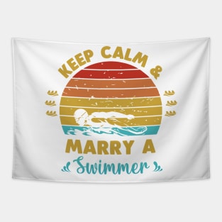 Keep calm and marry a swimmer Tapestry