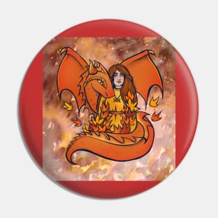 Autumn Dragon Goddess Pin