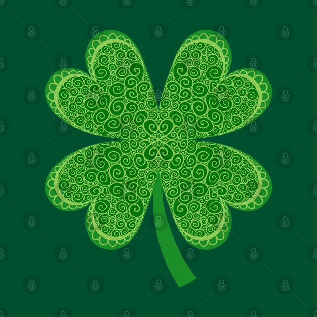 Four Leaf Clover St. Patrick's Day Shamrock by julieerindesigns