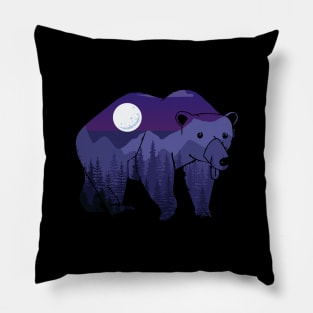 BEAR AT NIGHT Pillow