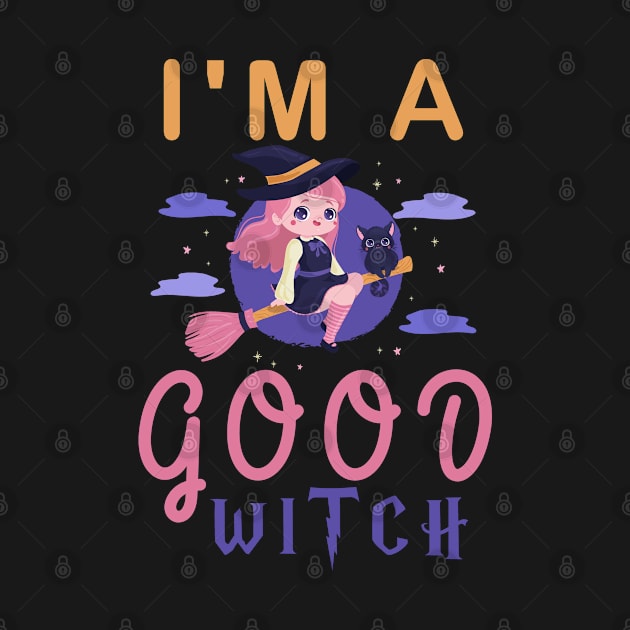 I'm a good witch - funny halloween cute witch by SHB-art