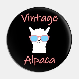 Vintage Alpaca Retro Llama Pin