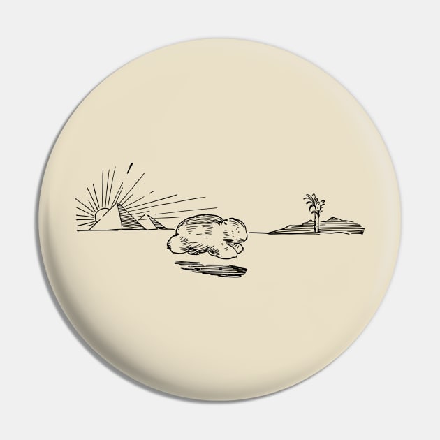 Wombat In The Desert (Edward Burne-Jones) Pin by n23tees