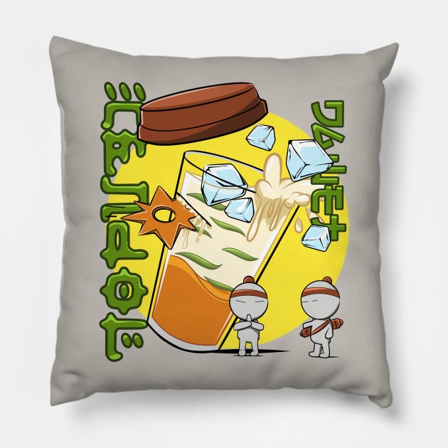 Sweet Ice Drinks Pillow by Alsiqcreativeart