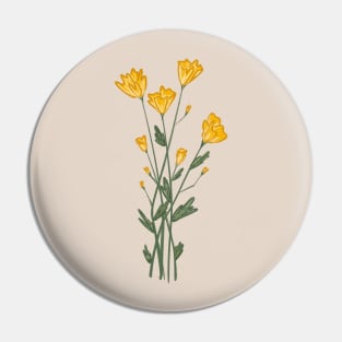 Wildflower Bouquet - Yellow Pin