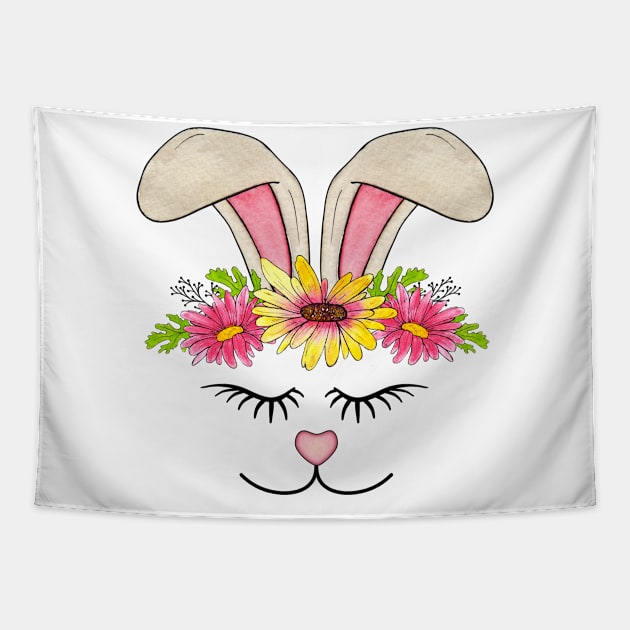 Bunny Face Tapestry by Designs by Ira