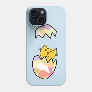 Cute Cat Popping Out of Funny Easter Egg Phone Case