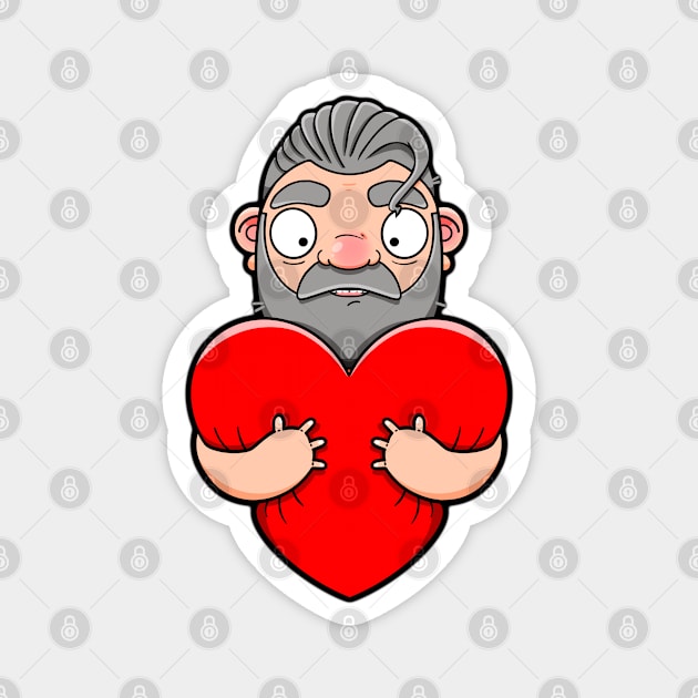 Hot Silver Daddy Hug Magnet by LoveBurty