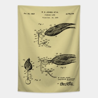 Patent Print - 1957 Fishing Lure Tapestry