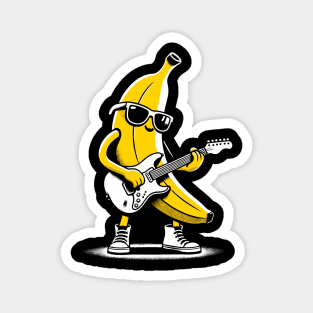 Banana Guitar Rock Music Concert Band Novelty Funny Banana Magnet