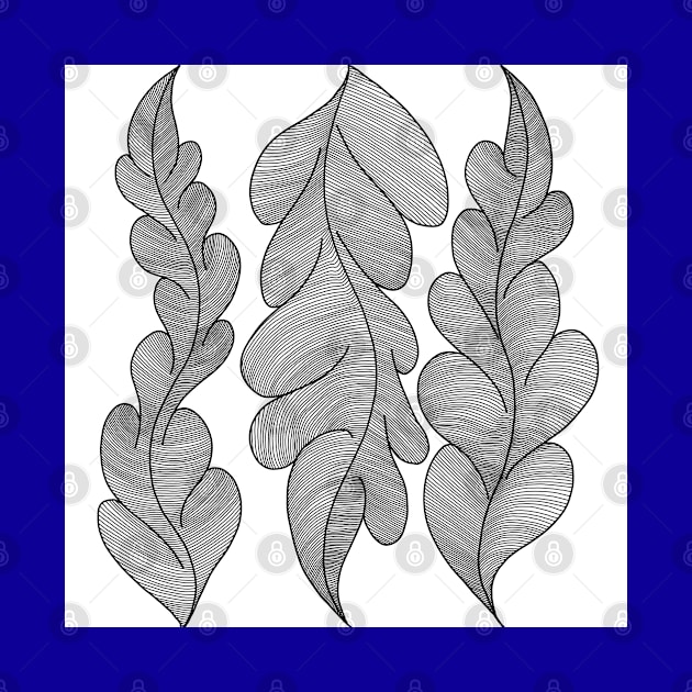 Leafy Whispers: Intricate Moiré Pattern in Pen and Ink by TRJ NOLA