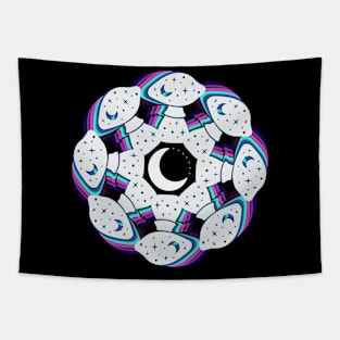 Space mushroom paper slices Tapestry