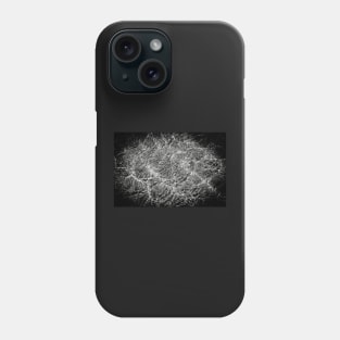 Waves on a sandy beach abstract pattern - black and white Phone Case