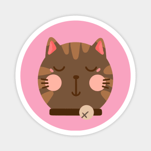 cute drawn kitty cat design 11 Magnet