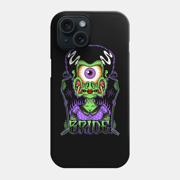 Bride Of Frankenstein Phone Case by Il villano lowbrow art