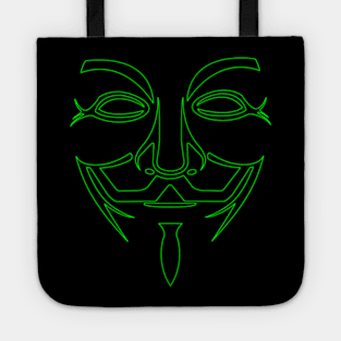 Green Anonymous Mask Tote