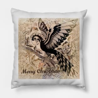 parrot christmas 2 Pillow