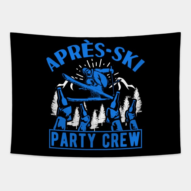 Après Ski Paty Crew for a Alpèn Skiing Tapestry by Shirtglueck