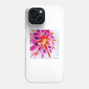 Watercolor Flower Burst Phone Case