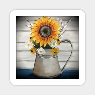 Country Sunflower Bouquet Magnet