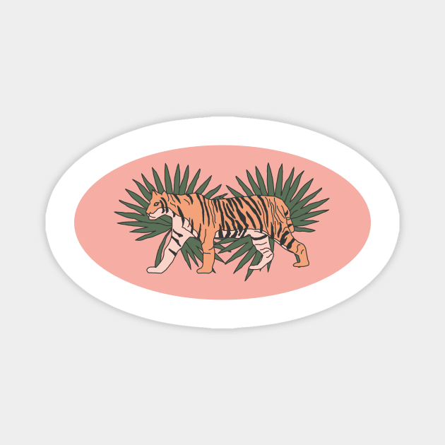 Tropical Tiger Magnet by JDP Designs