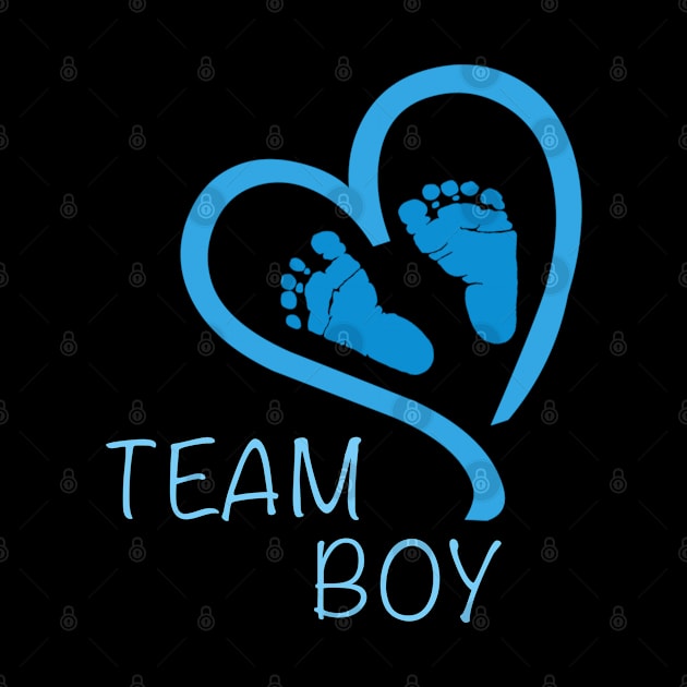 Team Boy Gender Blue Reveal Baby Shower by Saymen Design