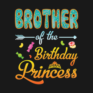 Brother Of The Birthday Princess Happy Birthday Her Donut T-Shirt