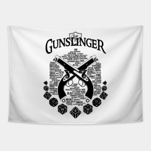 RPG Class Series: Gunslinger - Black text Tapestry