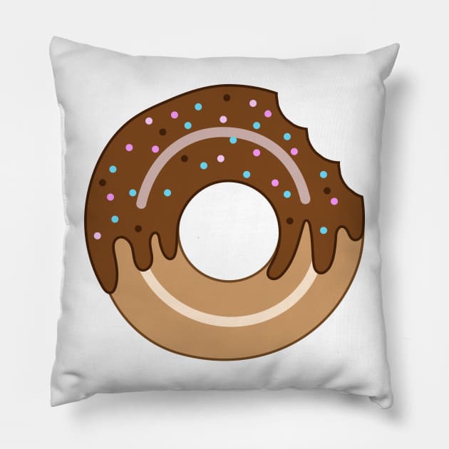 Chocolate Donut Pillow by V-Art